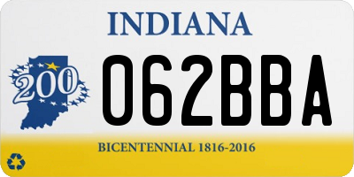 IN license plate 062BBA