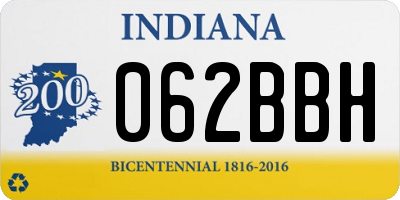 IN license plate 062BBH