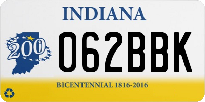 IN license plate 062BBK