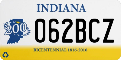 IN license plate 062BCZ