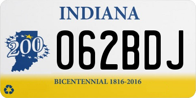 IN license plate 062BDJ