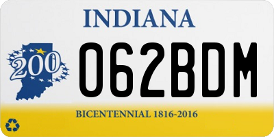 IN license plate 062BDM