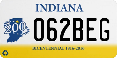 IN license plate 062BEG