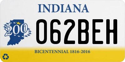IN license plate 062BEH
