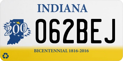 IN license plate 062BEJ
