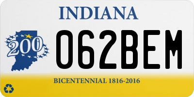 IN license plate 062BEM