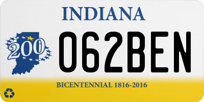 IN license plate 062BEN