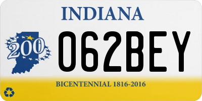 IN license plate 062BEY