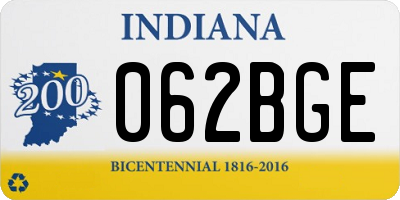 IN license plate 062BGE