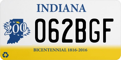 IN license plate 062BGF
