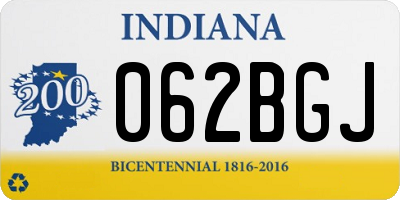 IN license plate 062BGJ