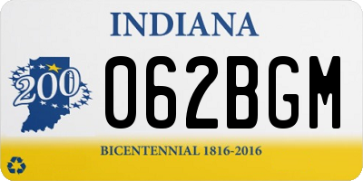IN license plate 062BGM