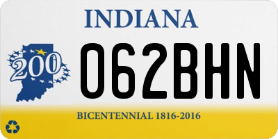 IN license plate 062BHN