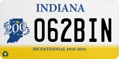 IN license plate 062BIN
