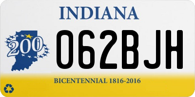 IN license plate 062BJH