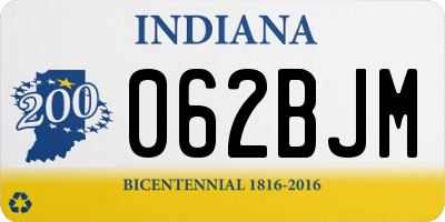 IN license plate 062BJM