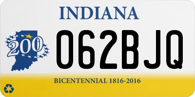 IN license plate 062BJQ