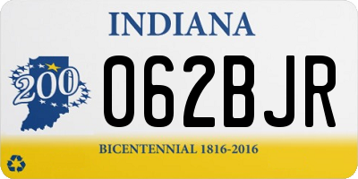 IN license plate 062BJR