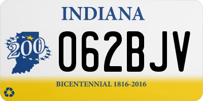 IN license plate 062BJV