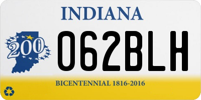 IN license plate 062BLH