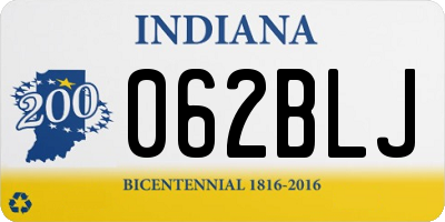 IN license plate 062BLJ