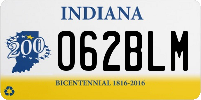 IN license plate 062BLM