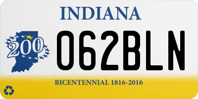 IN license plate 062BLN