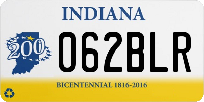 IN license plate 062BLR