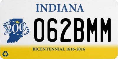 IN license plate 062BMM