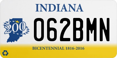 IN license plate 062BMN