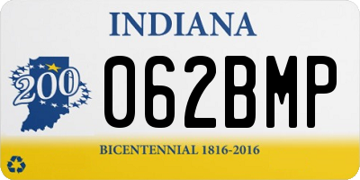 IN license plate 062BMP