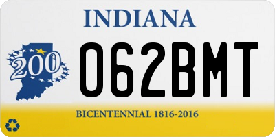 IN license plate 062BMT