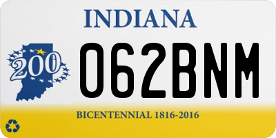 IN license plate 062BNM