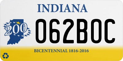 IN license plate 062BOC