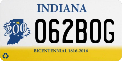 IN license plate 062BOG
