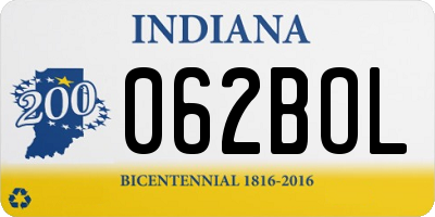 IN license plate 062BOL