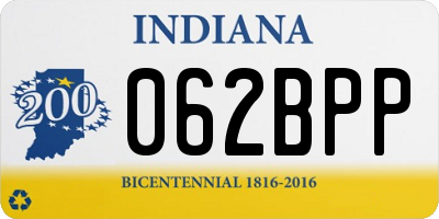 IN license plate 062BPP