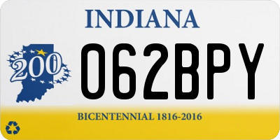 IN license plate 062BPY
