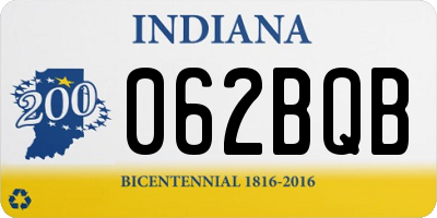 IN license plate 062BQB