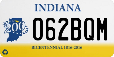 IN license plate 062BQM