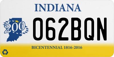 IN license plate 062BQN