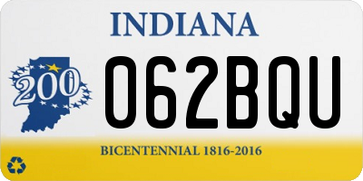 IN license plate 062BQU