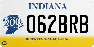 IN license plate 062BRB