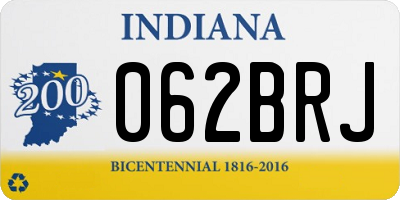 IN license plate 062BRJ