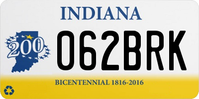 IN license plate 062BRK