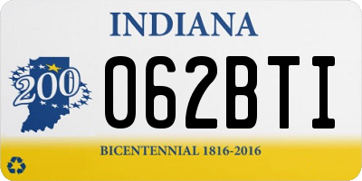 IN license plate 062BTI