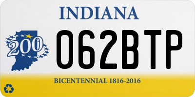 IN license plate 062BTP
