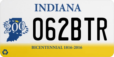 IN license plate 062BTR