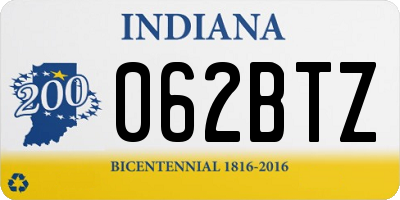 IN license plate 062BTZ
