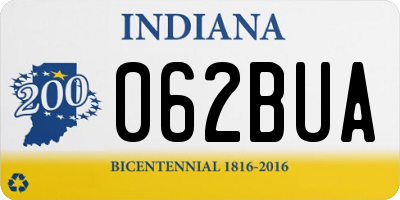 IN license plate 062BUA